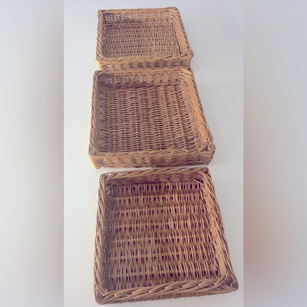 Handmade European Rattan Storage Organizers. - Picture 2 of 7